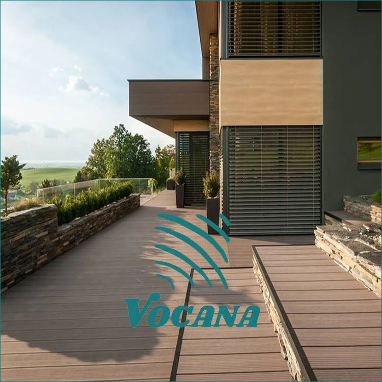 Weatherproof Outdoor WPC Floor Decking for Coastal Boardwalks & Lakeside Cabins | Waterproof Anti-Moisture Composite Flooring